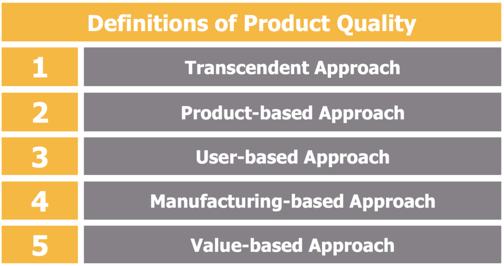 Product Quality: Our Defining Characteristic